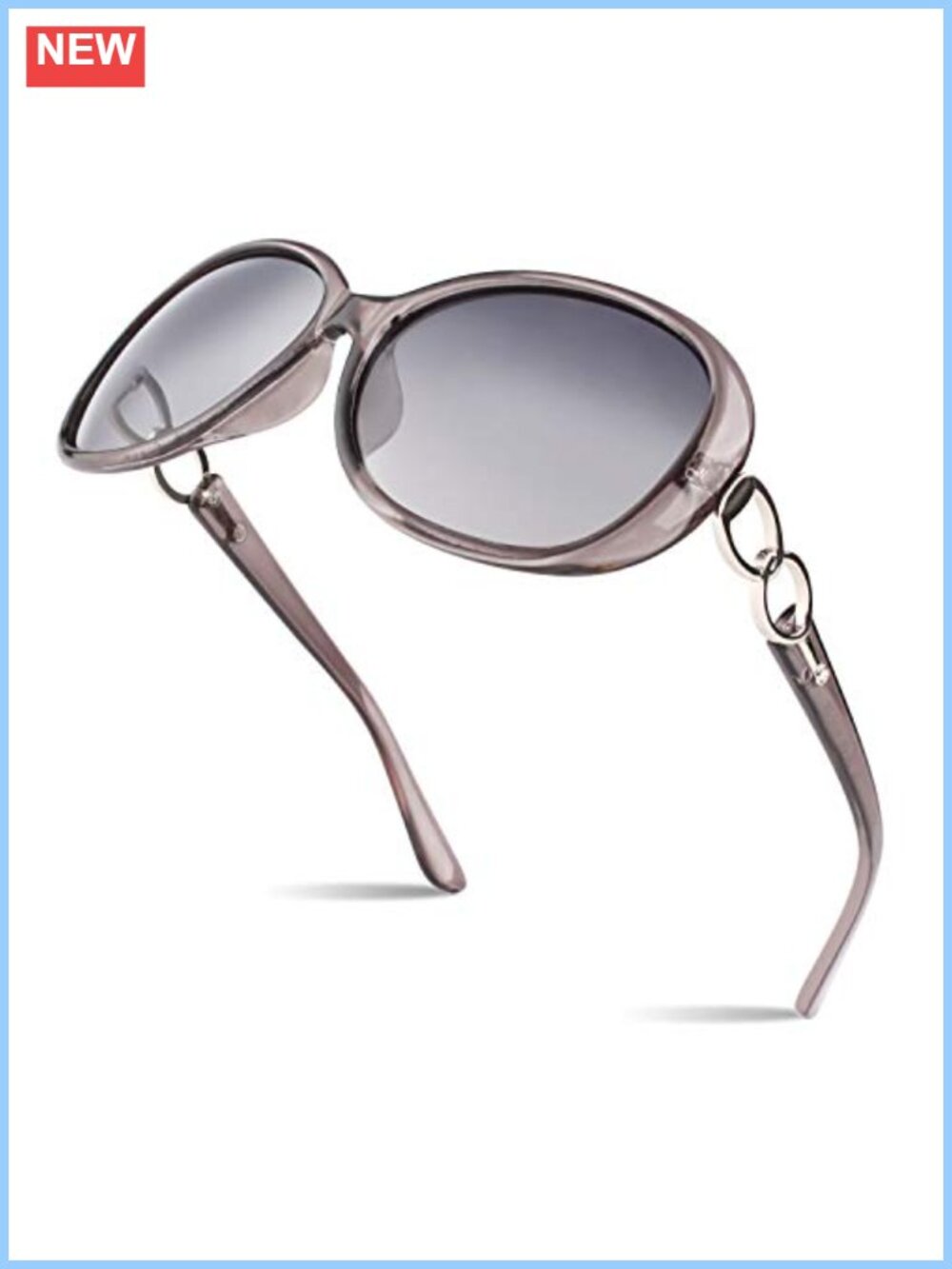 Polarized Oversized Retro Sunglasses UV400 Shield Lens